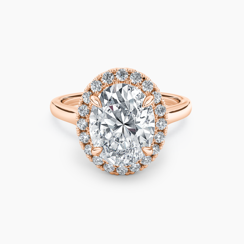 Classic Contour Oval Halo Ring