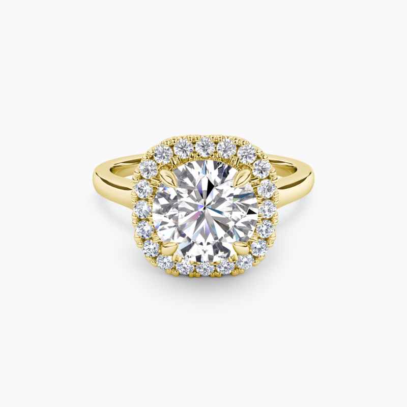 Classic Contour Round Halo Ring