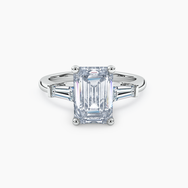 Baguette Brilliance Emerald Engagement Ring