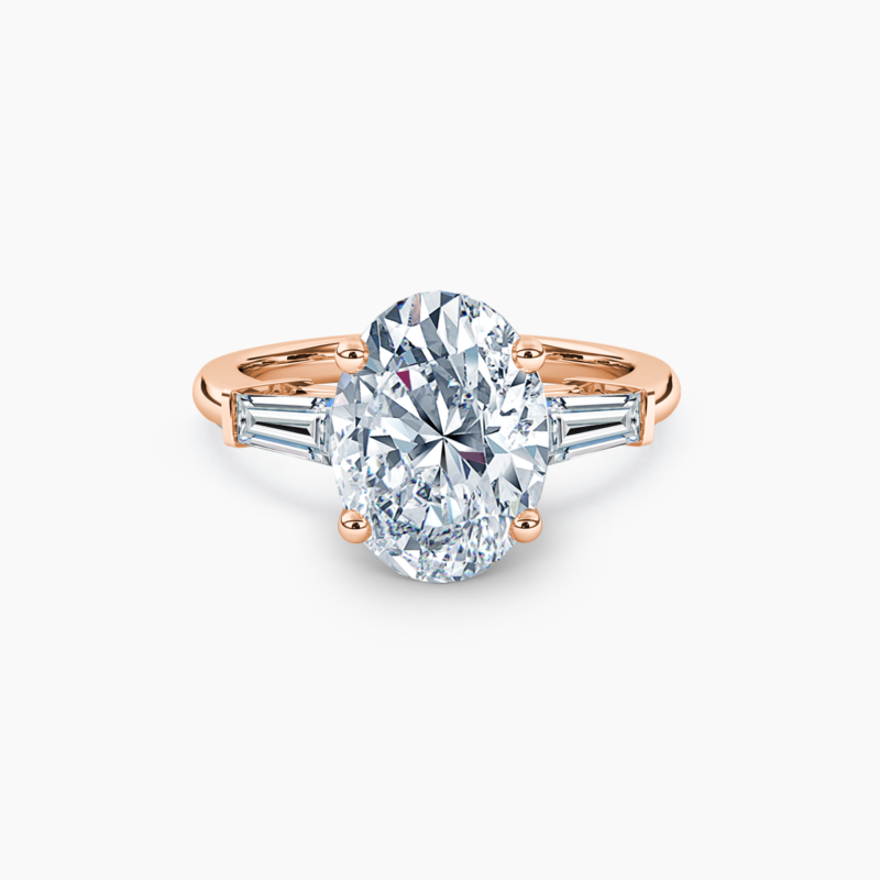 Baguette Brilliance oval Engagement Ring