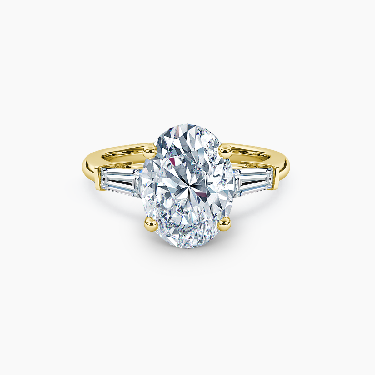 Baguette Brilliance Oval Engagement Ring