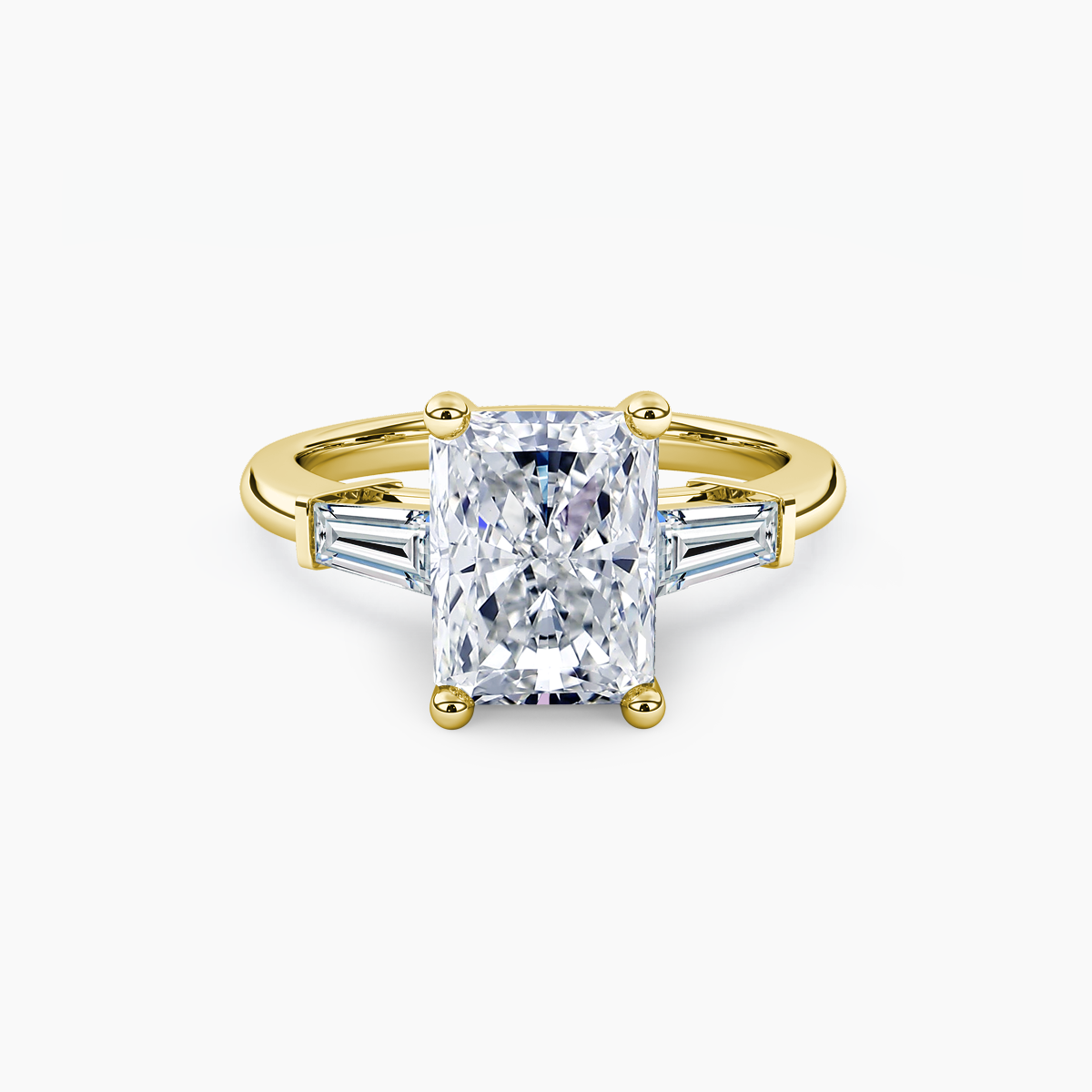 Baguette Brilliance Radiant Engagement Ring