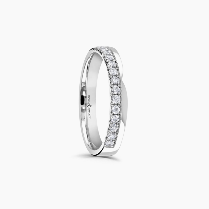 Cutaway Diamond Set Wedding Ring