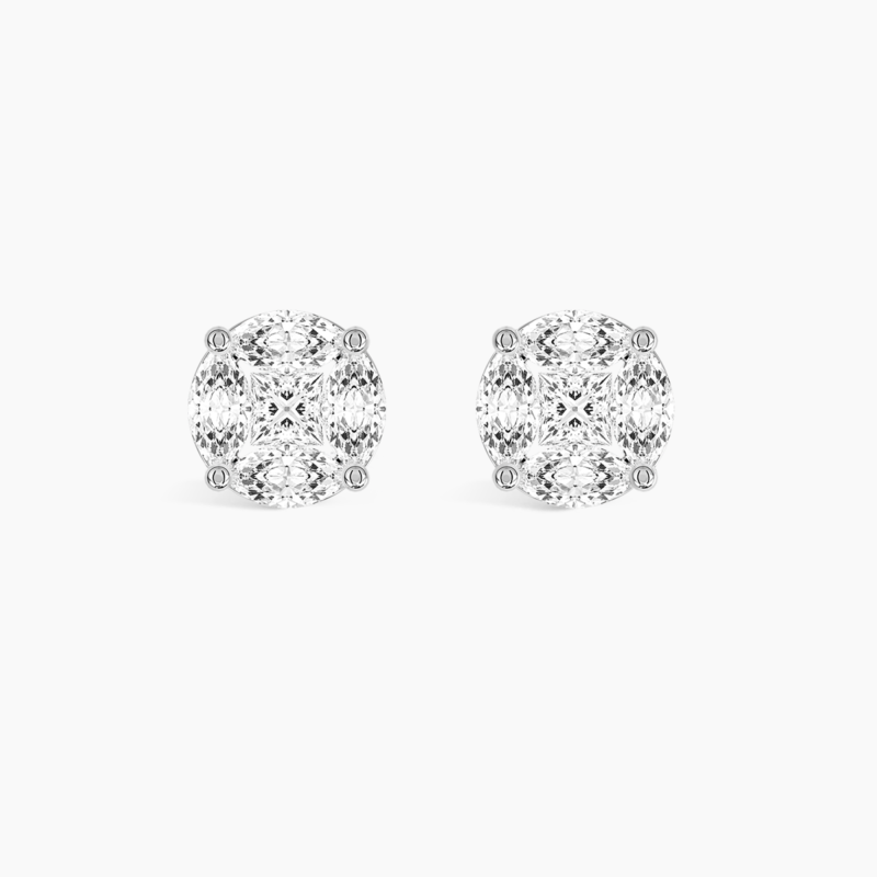 0.58ct Classic Multi-Stone Diamond Earrings