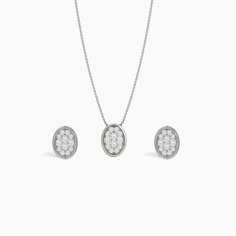 0.83ct Oval Bliss Diamond Pendant Set