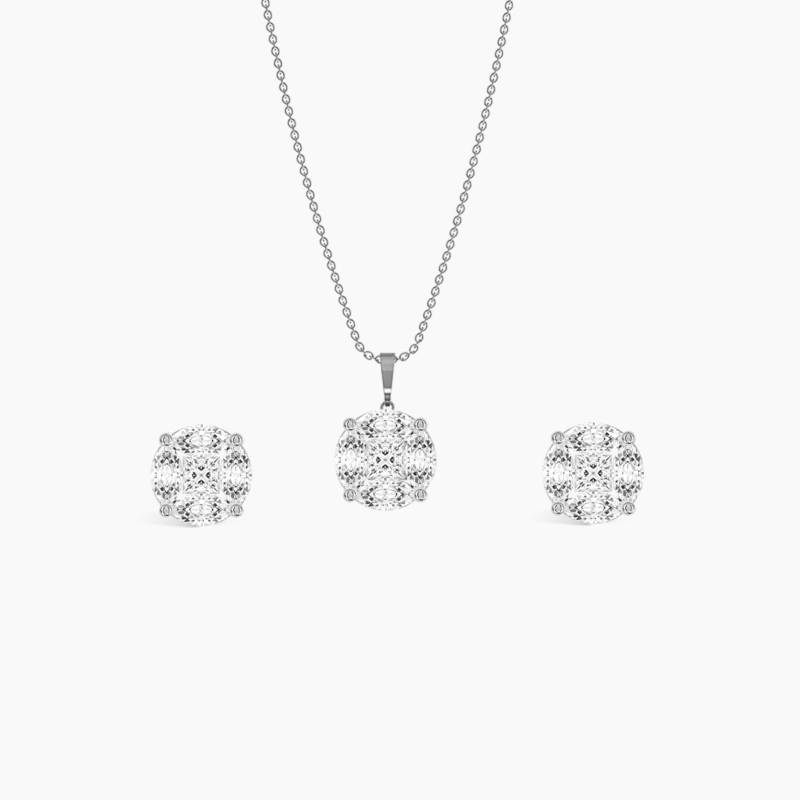 1.33ct Pure Elegance Diamond Pendant Set