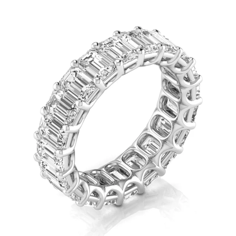 0.33 pts Emerald Diamond Full Eternity Band