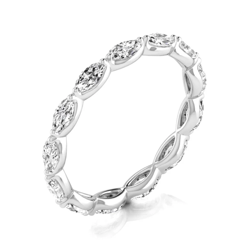 0.10 pts Marquise Diamond East-West Eternity Band