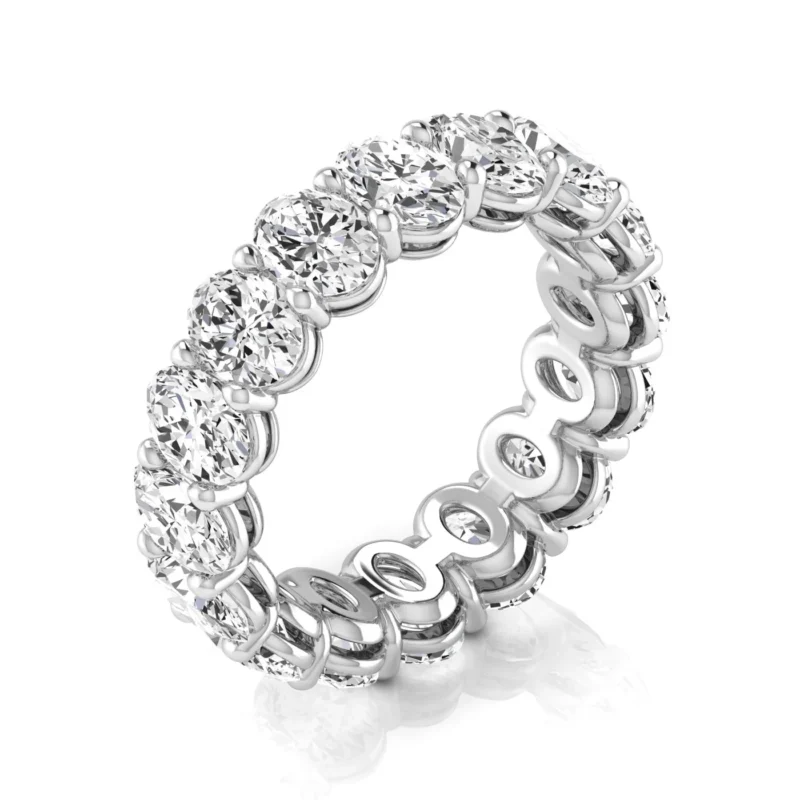 0.33 pts Oval Diamond Full Eternity Band