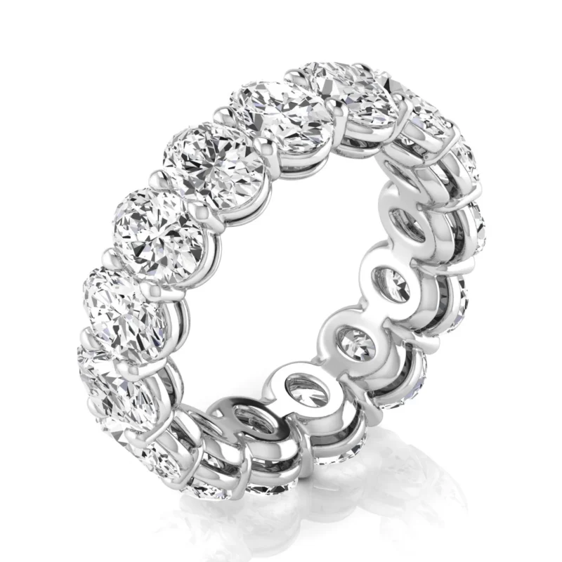 0.50 pts Oval Diamond Full Eternity Band