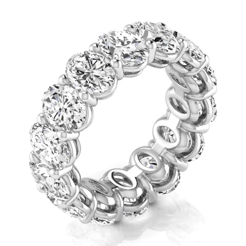 0.75 pts Oval Diamond Full Eternity Band