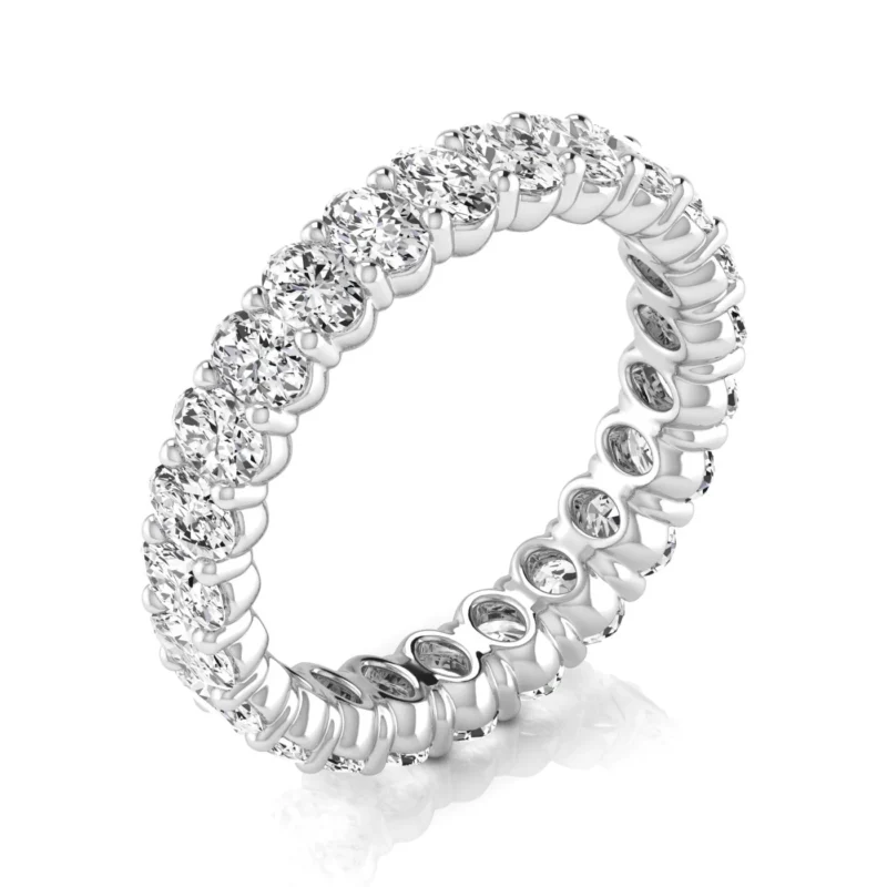 0.10 pts Oval Diamond Full Eternity Band