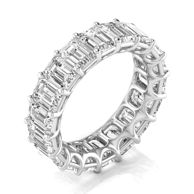 0.50 pts Emerald Diamond Full Eternity Band