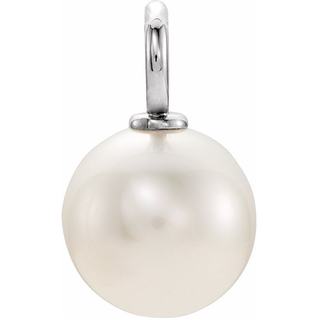 Sterling Silver Cultured White Freshwater Pearl Pendant