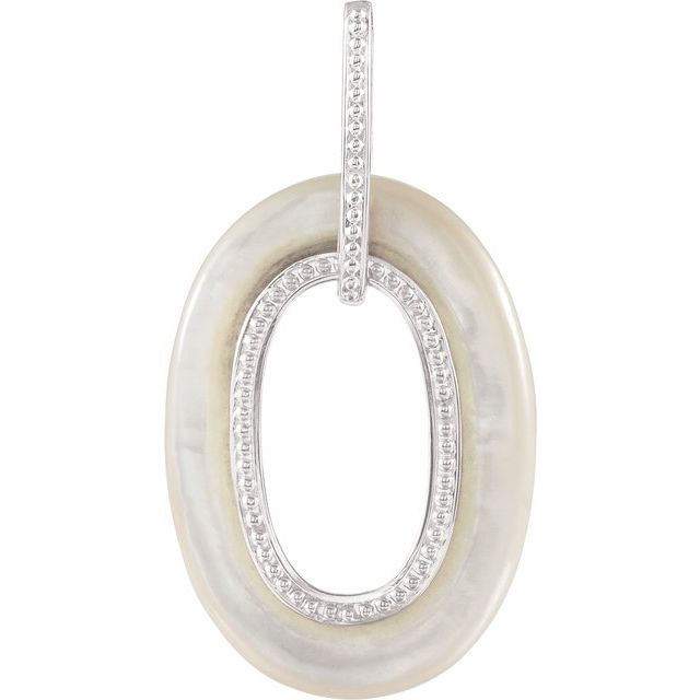 Sterling Silver Mother of Pearl Pendant